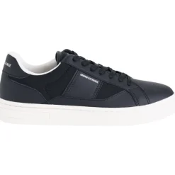 Armani Exchange - Man Leather Sneakers - Zwart