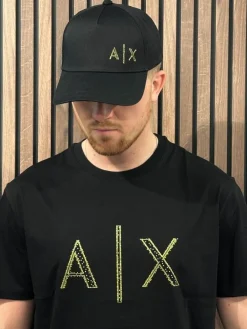 Armani Exchange - Man Woven Baseball Hat - Zwart