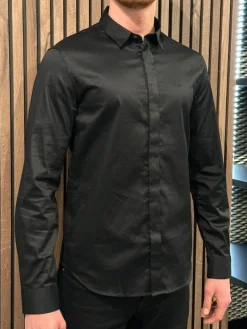 Armani Exchange - Man Woven Shirt - Zwart