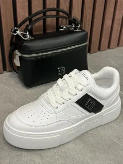 Armani Exchange - Women Woven Sneakers - Wit