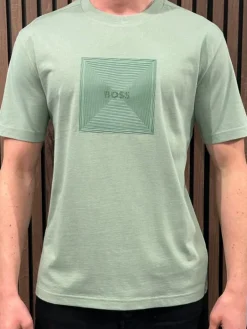 Boss - Tee Logo Rib - Groen
