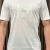 Boss - Tee Logo Rib - Wit