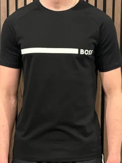 Boss - T-shirt RN Slim Fit - Zwart