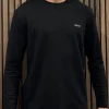 Boss - Waffle LS-Shirt - Zwart