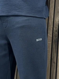 Boss - Waffle Pants Cuff - Blauw