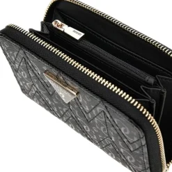 Guess - Adelard Slg Medium Zip Around - Zwart
