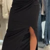 Guess - Aimee Jewel Drap Skirt - Zwart
