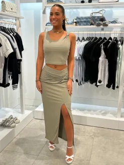 Guess - Aimee Jewel Drap Skirt - Groen