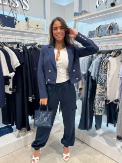 Guess - Andree Crop Blazer - Blauw