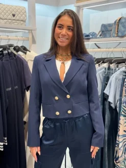 Guess - Andree Crop Blazer - Blauw