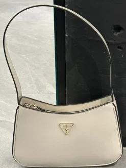 Guess - Arnela Top Zip Shoulder Bag - Beige