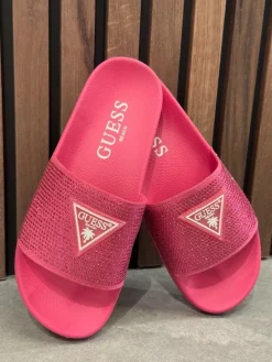 Guess - Beach Slippers Strass - Roze