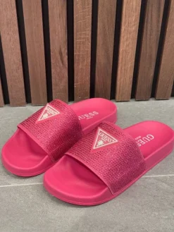 Guess - Beach Slippers Strass - Roze