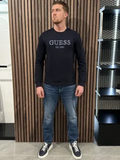 Guess - Beau Cn Sweatshirt - Blauw
