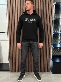 Guess - Beau Hoodie Sweatshirt - Zwart