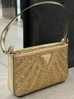 Guess - Beauvoir Mini Top Zip Bag - Goud