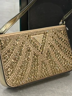 Guess - Beauvoir Mini Top Zip Bag - Goud