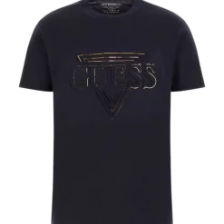 Guess - Bsc Guess Triangle Embossed Tee - Blauw