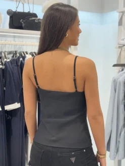 Guess - Caroline Tank Top Logo Plate - Zwart