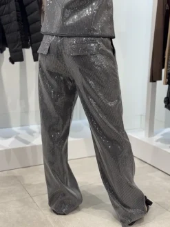 Guess - Cassia Cargo Sequins Pants - Zilver