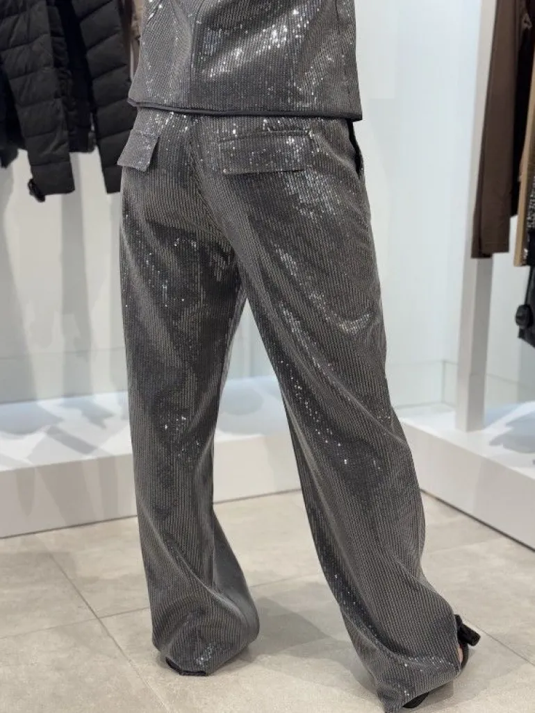 Guess - Cassia Cargo Sequins Pants - Zilver