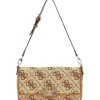 Guess - Circe Flap Shoulder Bag - Beige