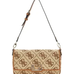 Guess - Circe Flap Shoulder Bag - Beige