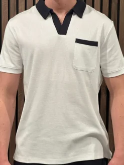 Guess - Color Block Ss Polo - Wit