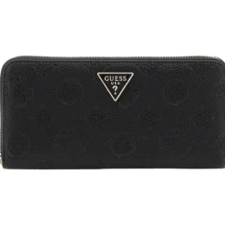 Guess - Cresidia Slg Large Zip Around - Zwart