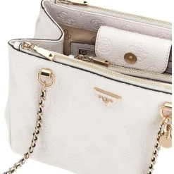Guess - Cresidia Status Satchel - Wit