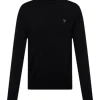 Guess - Dane Tech Ls Cn Swtr - Zwart
