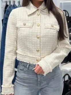 Guess - Daphnee Cropped Jacket - Beige