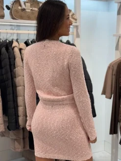Guess - Dorothy Cn Ls Cardi Swtr - Roze