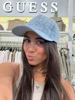 Guess - Elsa Tweed Baseball Hat - Blauw