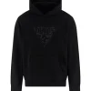 Guess - Embroidered Triangle Hoodie Sw - Zwart