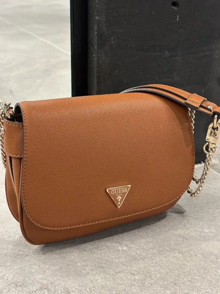 Guess - Fedora Flap Shoulder Bag - Bruin