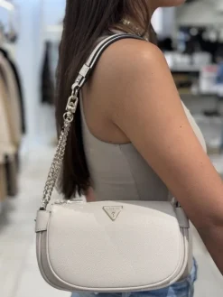 Guess - Fedora Shoulder Bag - Beige