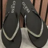 Guess - Flip Flop Rhinestone - Zwart
