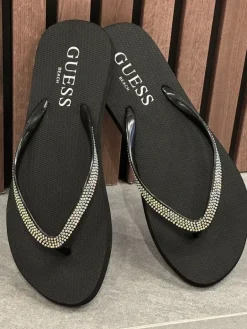 Guess - Flip Flop Rhinestone - Zwart