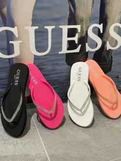 Guess - Flip Flop Rhinestone - Zwart