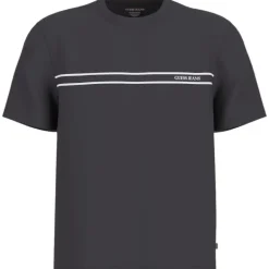 Guess - Gj Ss Cn Reg Chest Stripe Tee - Zwart