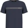 Guess - Gj Ss Cn Reg Chest Stripe Tee - Blauw