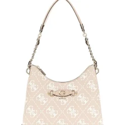 Guess - Izzy Top Zip Shoulder Bag - Beige