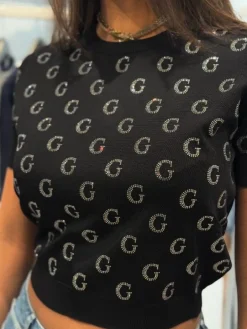 Guess - Jasmine G Cn Ss Boxy - Zwart
