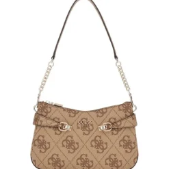 Guess - Lorelei Top Zip Shoulder Bag - Bruin