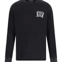 Guess - Ls Bsc Guess Crest Logo Tee - Grijs
