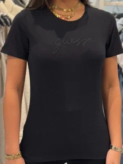 Guess - Lucia Ss T-shirt Round Neck - Zwart