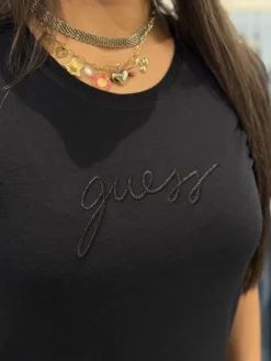 Guess - Lucia Ss T-shirt Round Neck - Zwart