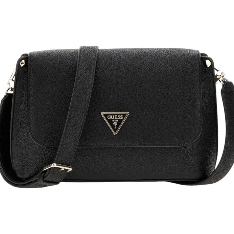 Guess - Meridian Flap Crossbody - Zwart