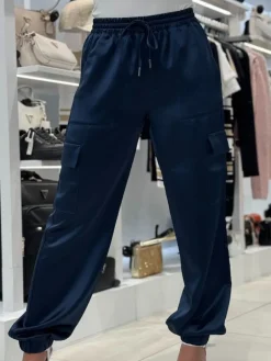 Guess - New Marzia Gathered Jogger - Blauw
